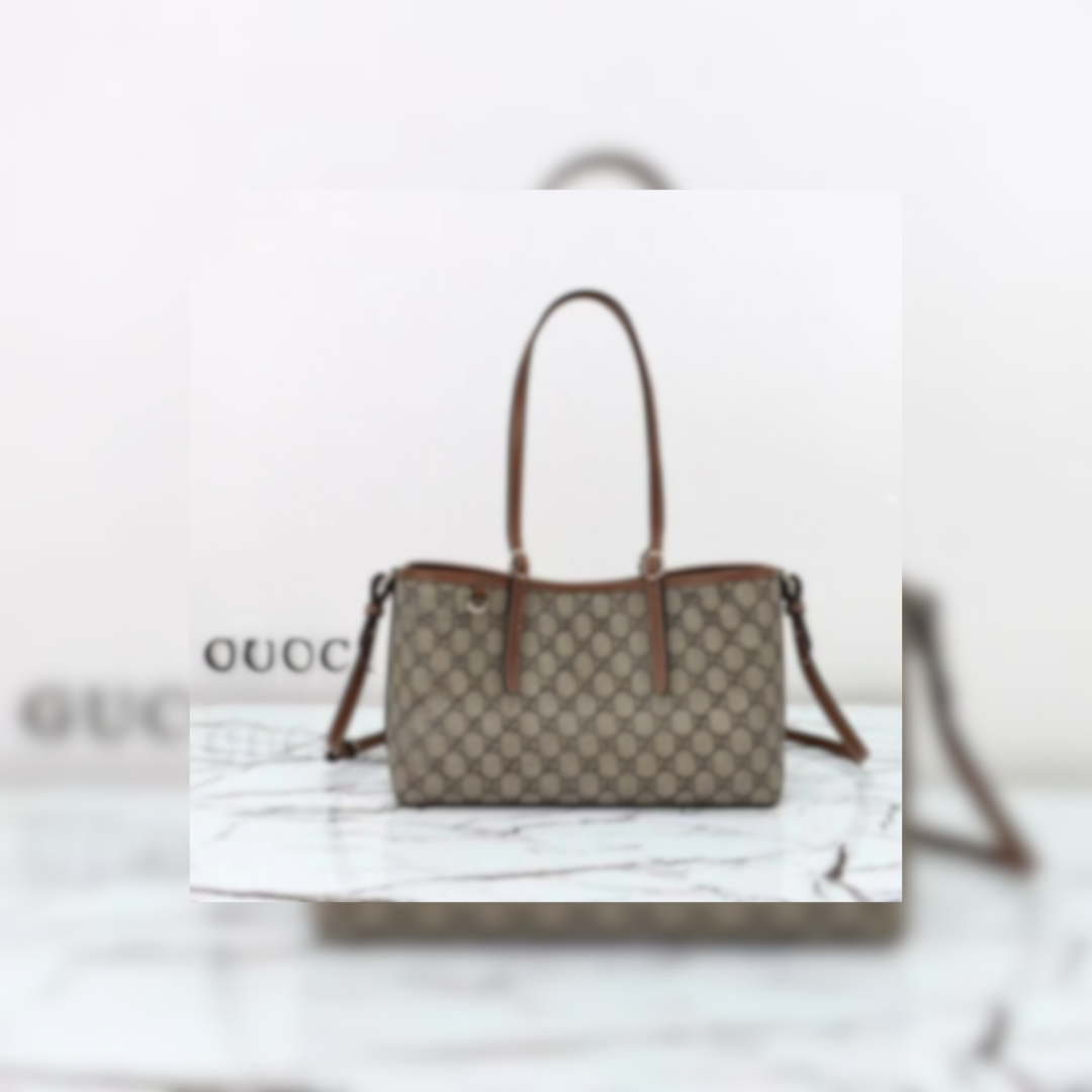 Canvas Tote with Leather Trim in Beige, 30cm