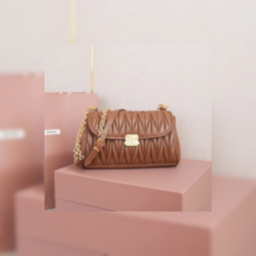 Quilted Nappa Hobo Bag in Caramel Leather, 28cm