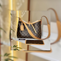 Structured Canvas Tote in Brown, 32cm