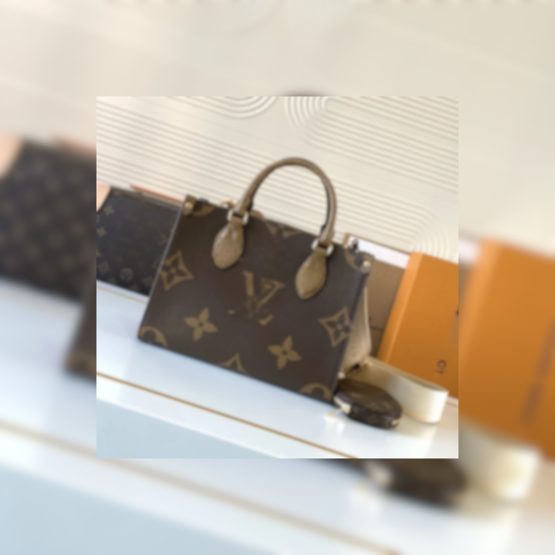 Two-Handle Tote in Dark Brown Coated Canvas, 25cm