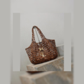 Wood-Frame Tote with Zip Pouch, 46cm